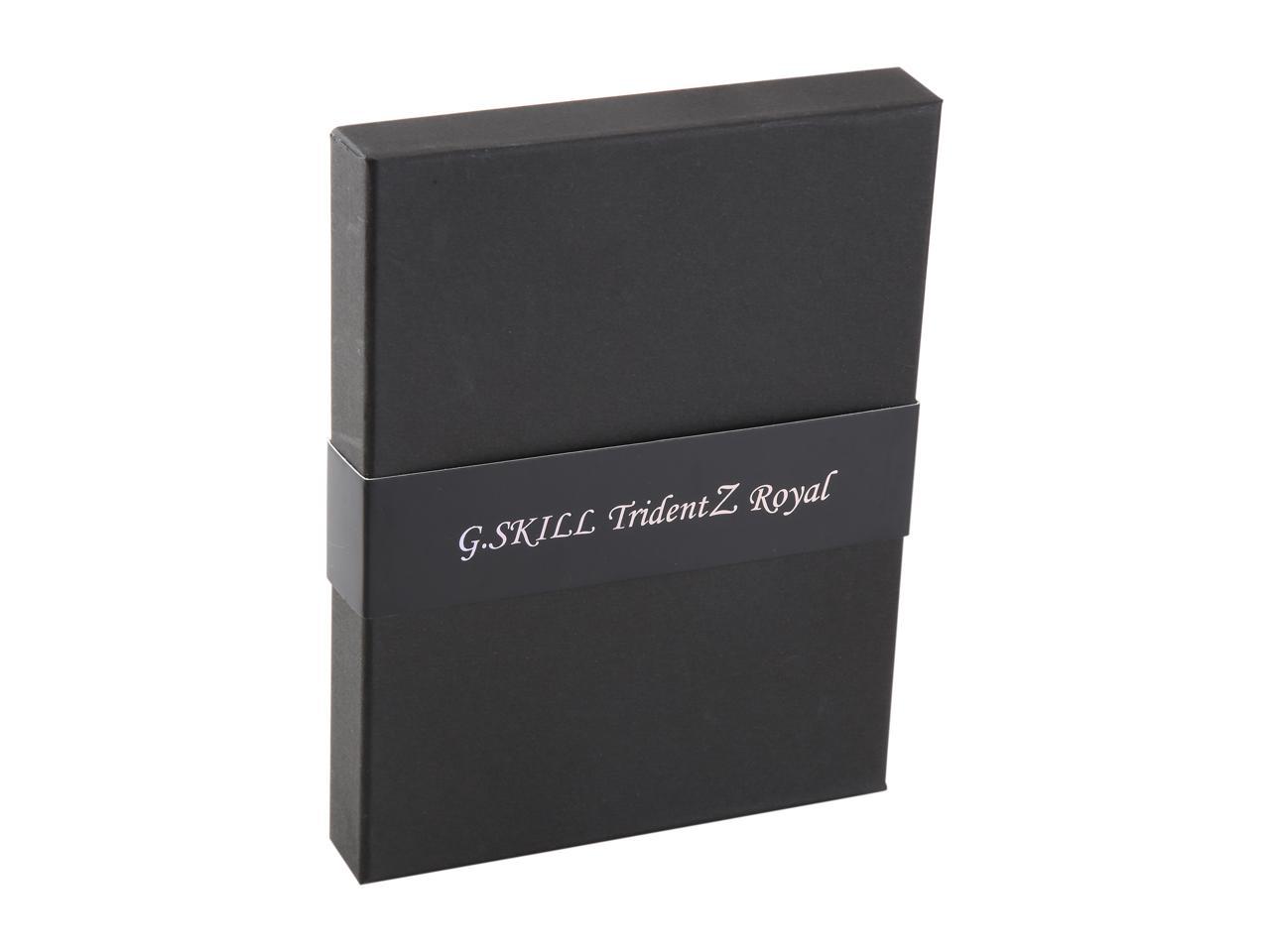 G.SKILL Trident Z Royal Series 16GB (2 x 8GB) 288-Pin RGB DDR4 SDRAM DDR4 3200 (PC4 25600) Desktop Memory Model F4-3200C14D-16GTRS