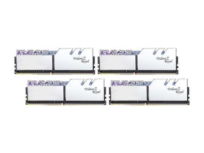G.SKILL Trident Z Royal Series 32GB (4 x 8GB) 288-Pin RGB DDR4 SDRAM DDR4 3200 (PC4 25600) Desktop Memory Model F4-3200C16Q-32GTRS