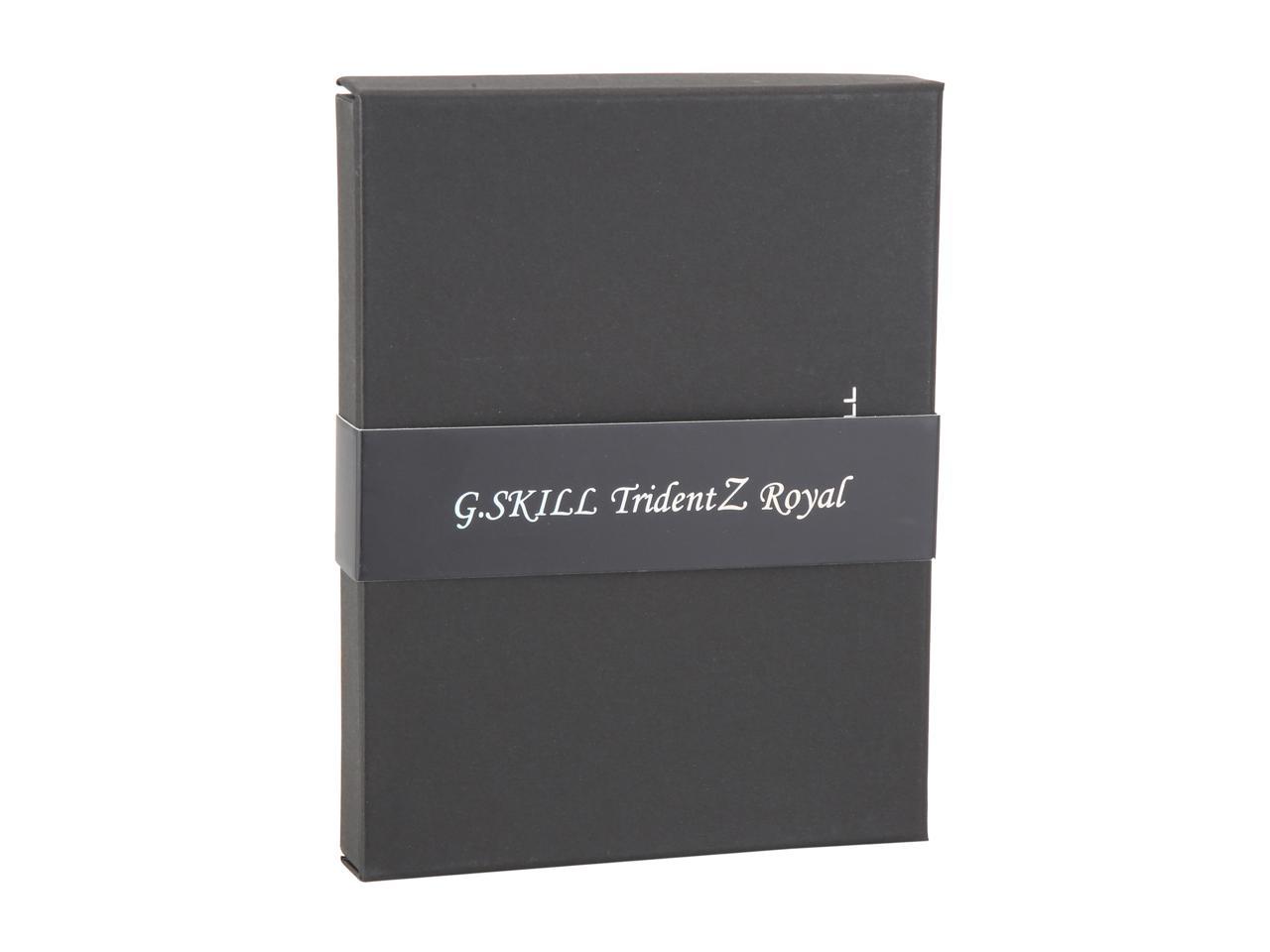 G.SKILL Trident Z Royal Series 32GB (2 x 16GB) 288-Pin RGB DDR4 SDRAM DDR4 3200 (PC4 25600) Desktop Memory Model F4-3200C16D-32GTRG