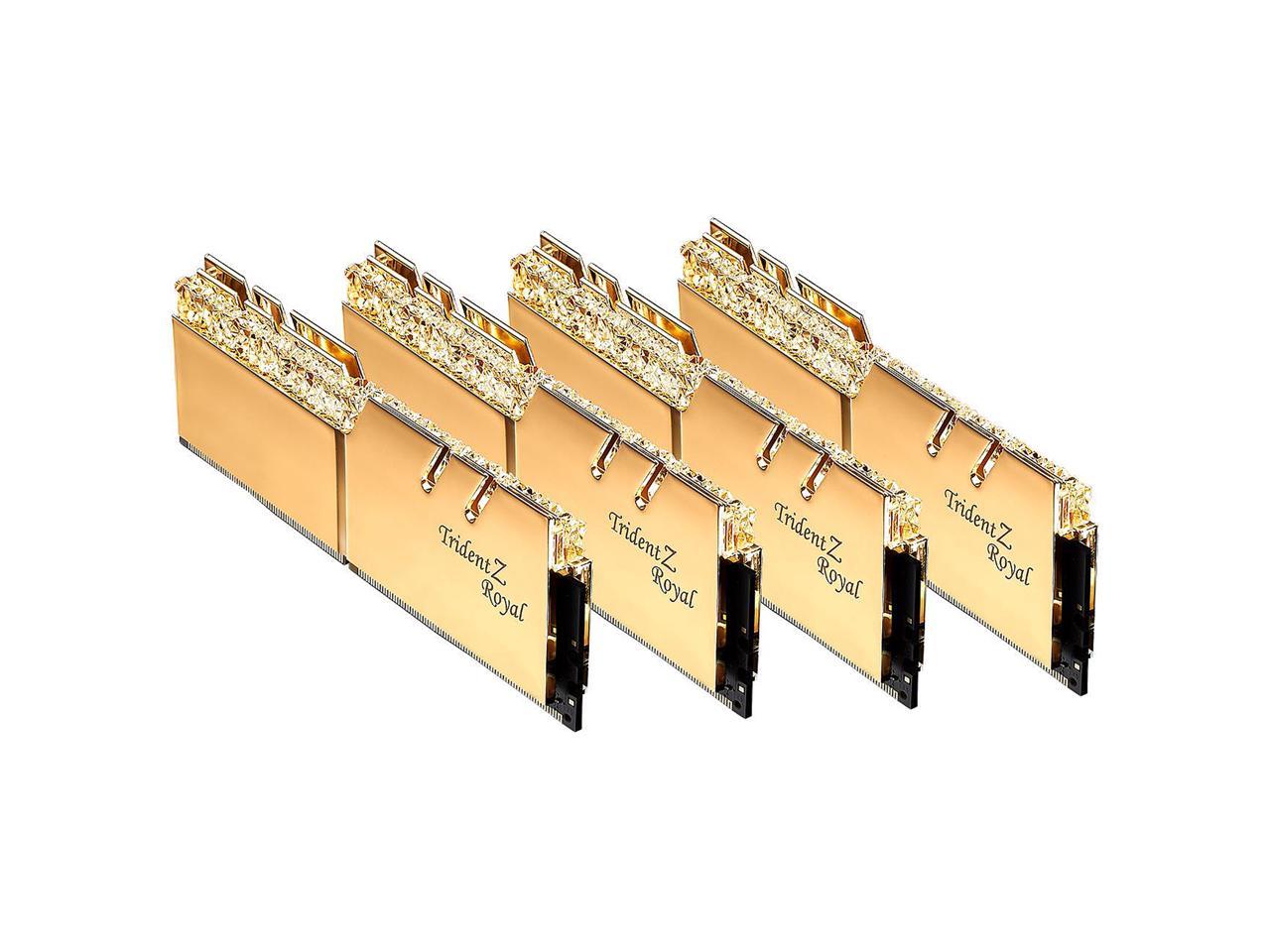 G.SKILL Trident Z Royal Series 32GB (4 x 8GB) 288-Pin RGB DDR4 SDRAM DDR4 3600 (PC4 28800) Desktop Memory Model F4-3600C17Q-32GTRG