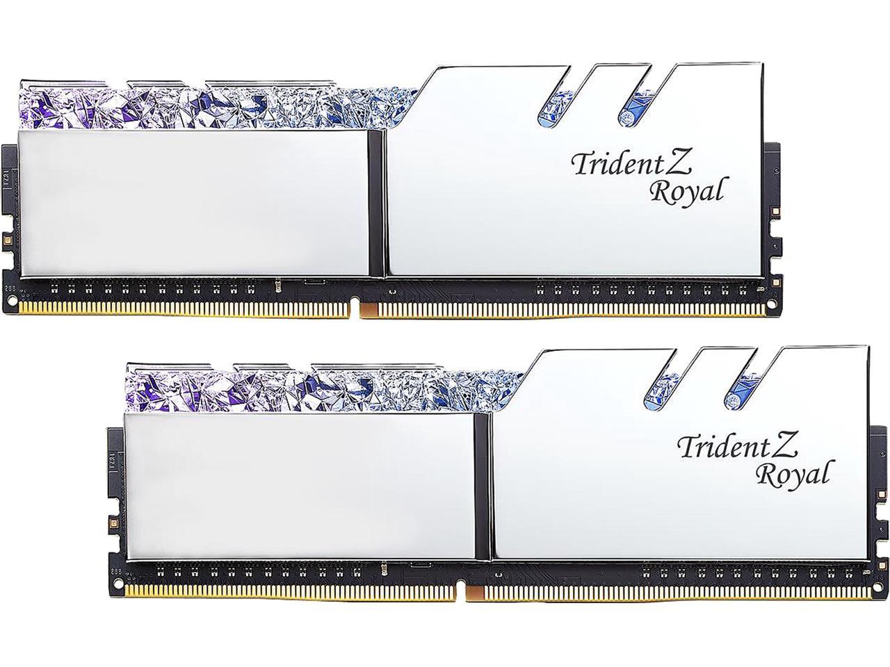 G.SKILL Trident Z Royal Series 16GB (2 x 8GB) 288-Pin DDR4 SDRAM DDR4 3600 (PC4 28800) Desktop Memory Model F4-3600C18D-16GTRS
