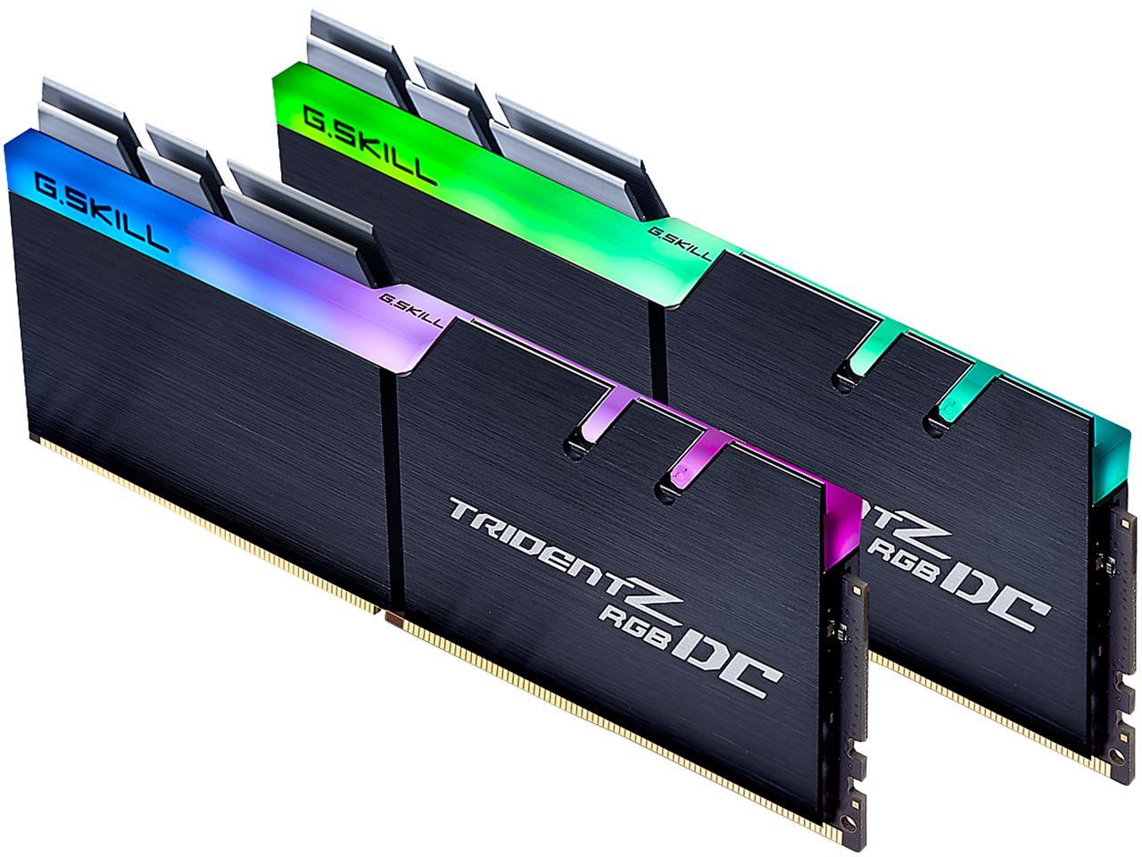 G.SKILL Trident Z RGB DC Series 64GB (2 x 32GB) 288-Pin DDR4 SDRAM DDR4 3200 (PC4 25600) Desktop Memory Model F4-3200C14D-64GTZDC