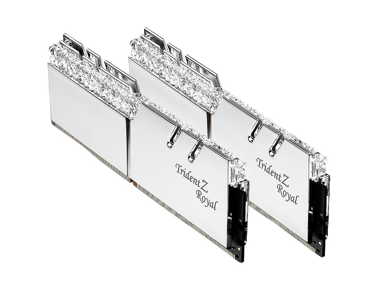 G.SKILL Trident Z Royal Series 16GB (2 x 8GB) 288-Pin DDR4 SDRAM DDR4 4800 Desktop Memory Model F4-4800C18D-16GTRS