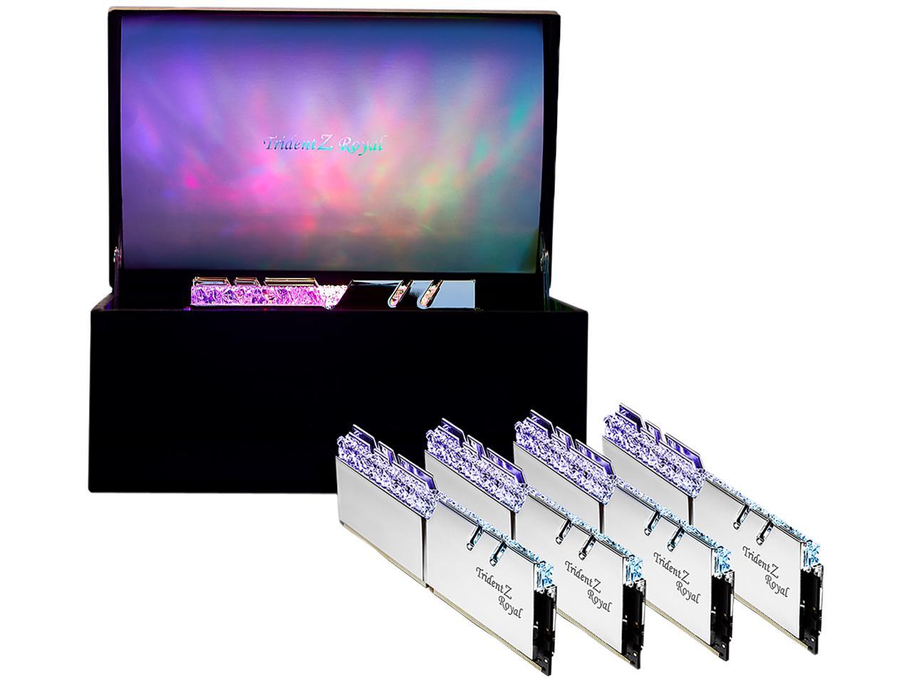 G.SKILL Trident Z Royal Series 32GB (4 x 8GB) 288-Pin DDR4 SDRAM DDR4 3200 (PC4 25600) Desktop Memory - Collector Edition Model F4-3200C14Q-32GTRSU