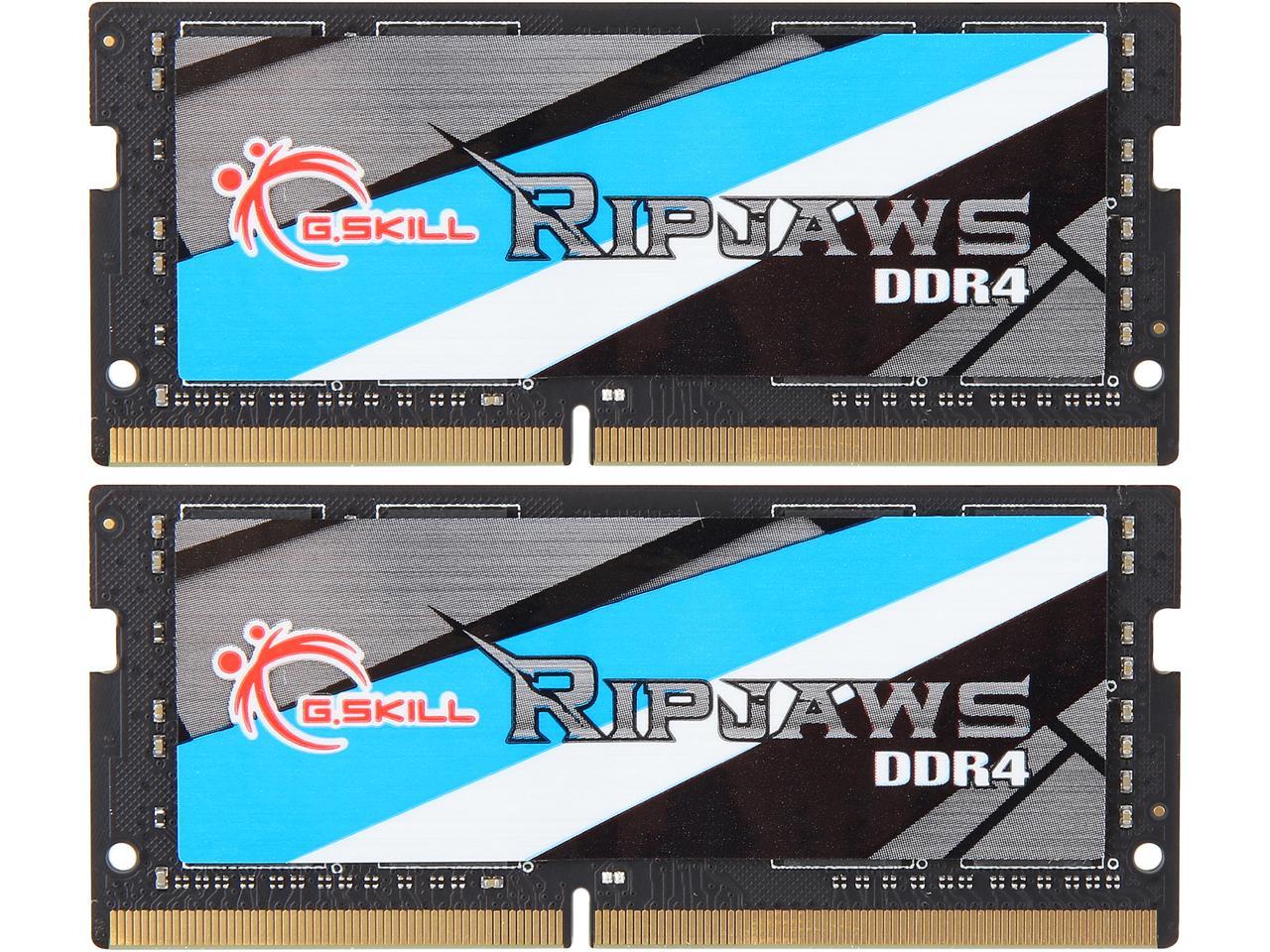 G.SKILL Ripjaws Series 32GB (2 x 16GB) 260-Pin DDR4 SO-DIMM DDR4 2666 (PC4 21300) Laptop Memory Model F4-2666C19D-32GRS