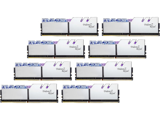 G.SKILL Trident Z Royal Series 64GB (8 x 8GB) 288-Pin DDR4 SDRAM DDR4 3200 (PC4 25600) Desktop Memory Model F4-3200C14Q2-64GTRS