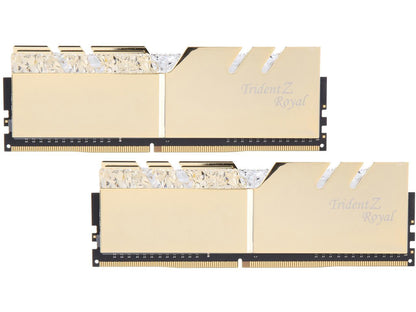 G.SKILL Trident Z Royal Series 16GB (2 x 8GB) DDR4 4800 (PC4-38400) Desktop Memory Model F4-4800C18D-16GTRG