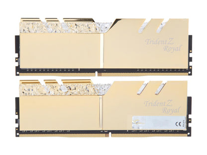 G.SKILL Trident Z Royal Series 16GB (2 x 8GB) DDR4 4800 (PC4-38400) Desktop Memory Model F4-4800C18D-16GTRG
