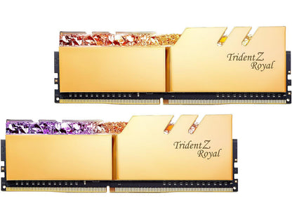 G.SKILL Trident Z Royal Series 16GB (2 x 8GB) 288-Pin DDR4 SDRAM DDR4 3600 (PC4 28800) Desktop Memory Model F4-3600C14D-16GTRGB