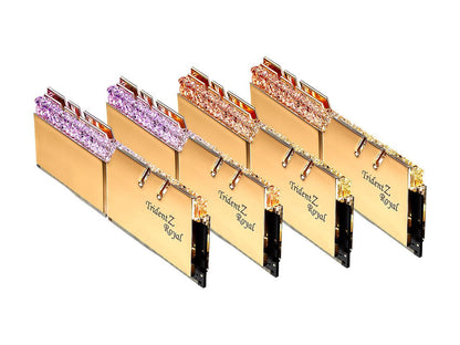 G.SKILL Trident Z Royal Series 32GB (4 x 8GB) 288-Pin DDR4 SDRAM DDR4 3600 (PC4 28800) Desktop Memory Model F4-3600C14Q-32GTRGB