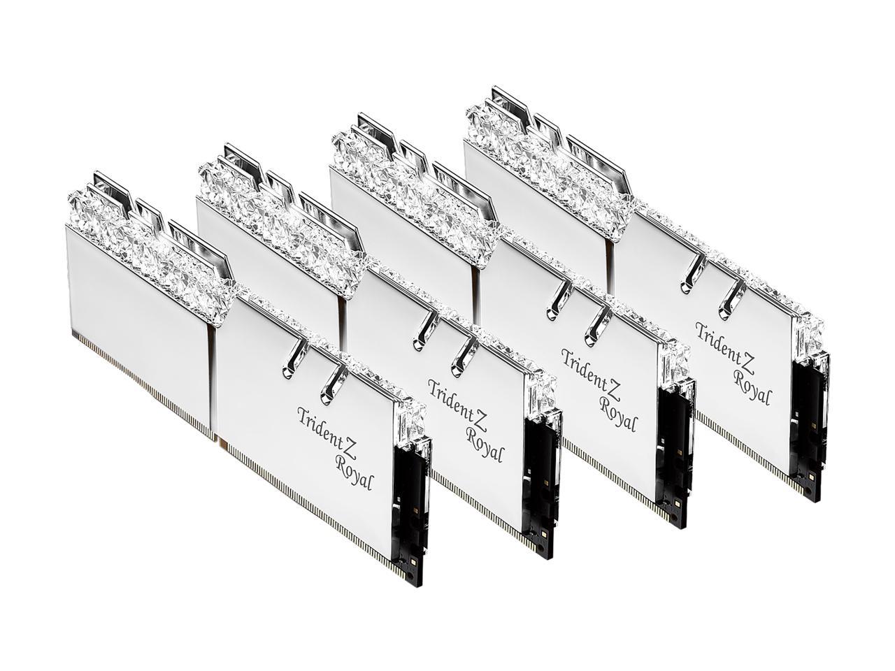 G.SKILL Trident Z Royal Series 32GB (4 x 8GB) 288-Pin DDR4 SDRAM DDR4 3600 (PC4 28800) Desktop Memory Model F4-3600C14Q-32GTRSB