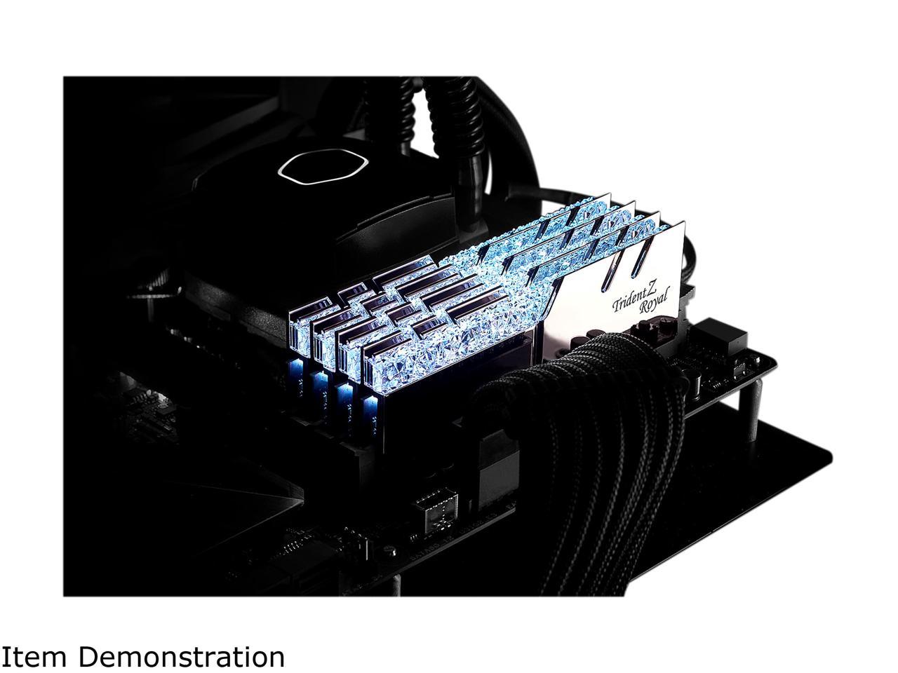 G.SKILL Trident Z Royal Series 32GB (4 x 8GB) 288-Pin DDR4 SDRAM DDR4 3600 (PC4 28800) Desktop Memory Model F4-3600C14Q-32GTRSB