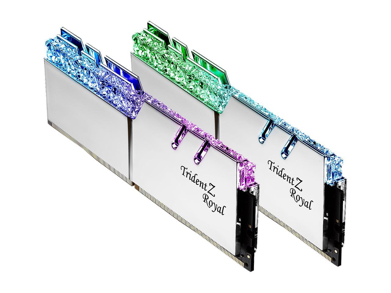 G.SKILL Trident Z Royal Series 32GB (2 x 16GB) 288-Pin DDR4 SDRAM DDR4 3600 (PC4 28800) Desktop Memory Model F4-3600C16D-32GTRS