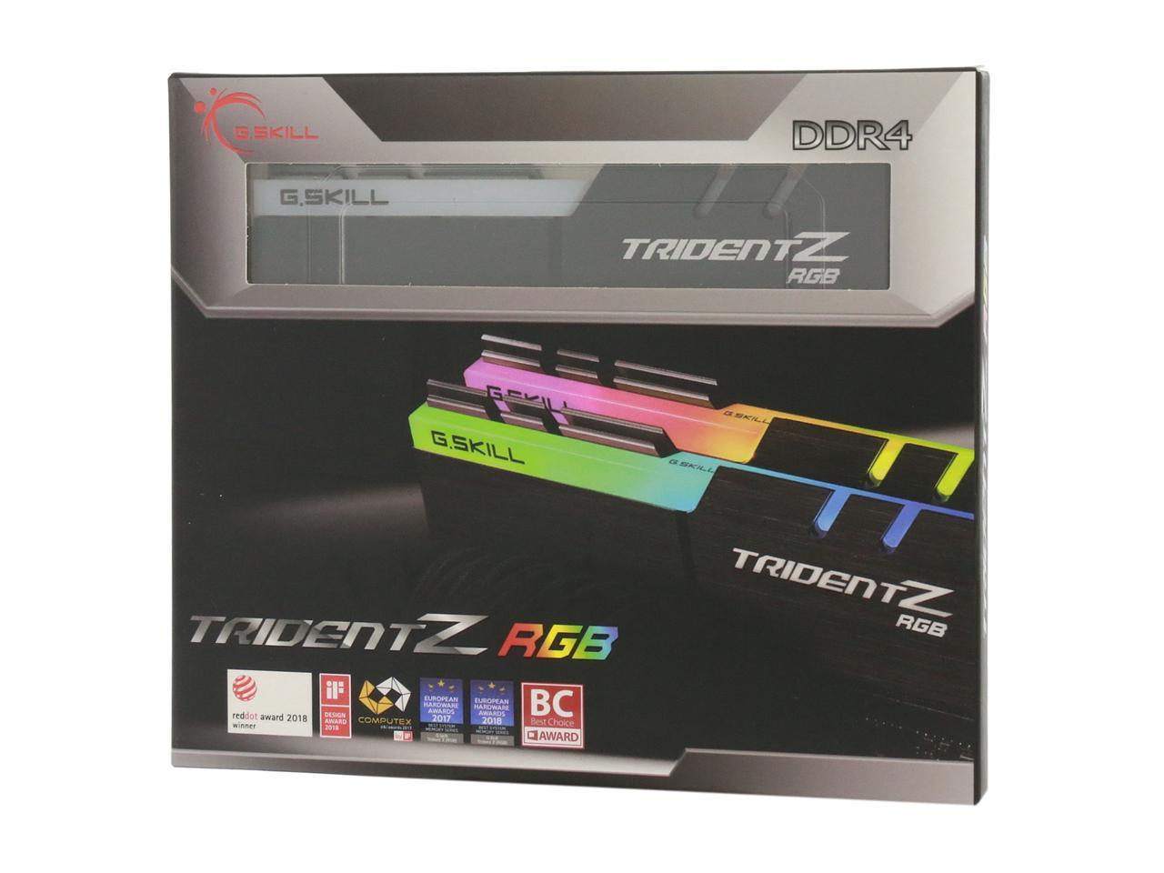 G.SKILL TridentZ RGB Series 32GB (2 x 16GB) 288-Pin DDR4 SDRAM DDR4 3600 (PC4 28800) Desktop Memory Model F4-3600C16D-32GTZR