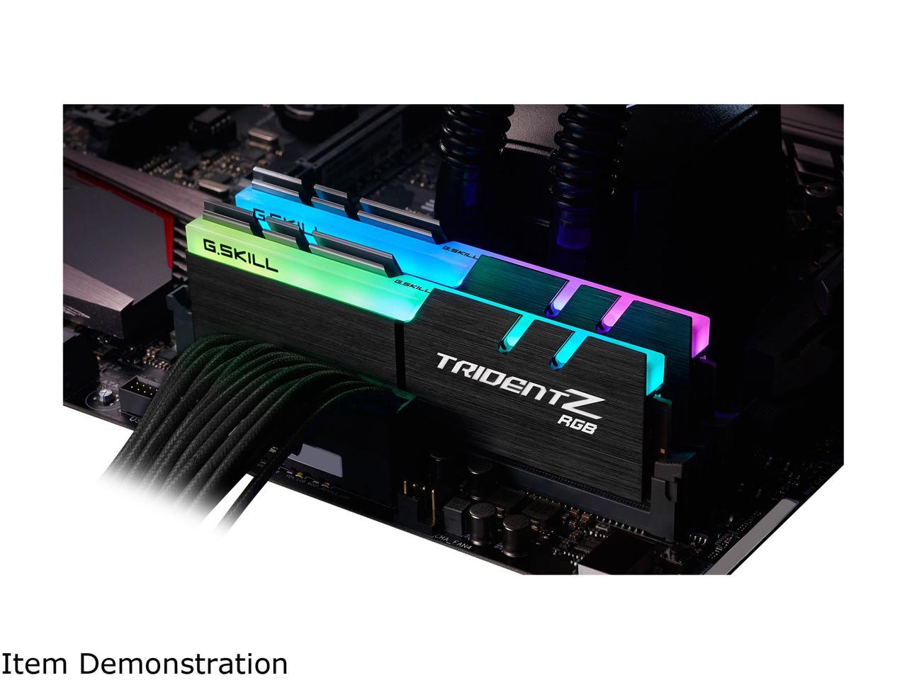 G.SKILL TridentZ RGB Series 32GB (2 x 16GB) 288-Pin DDR4 SDRAM DDR4 3600 (PC4 28800) Intel XMP 2.0 Desktop Memory Model F4-3600C16D-32GTZRC