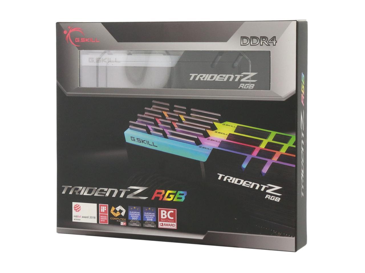 G.SKILL TridentZ RGB Series 64GB (4 x 16GB) 288-Pin DDR4 SDRAM DDR4 3600 (PC4 28800) Desktop Memory Model F4-3600C16Q-64GTZRC