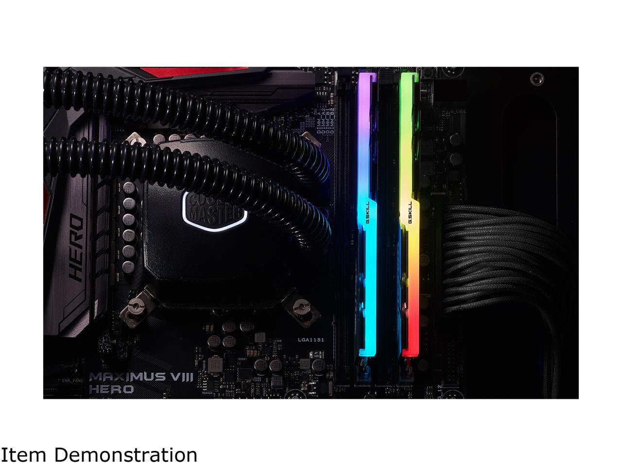G.SKILL TridentZ RGB Series 16GB (2 x 8GB) 288-Pin DDR4 3600 (PC4 28800) AMD 3000 Compatible Intel XMP 2.0 Desktop Memory Model F4-3600C18D-16GTZR