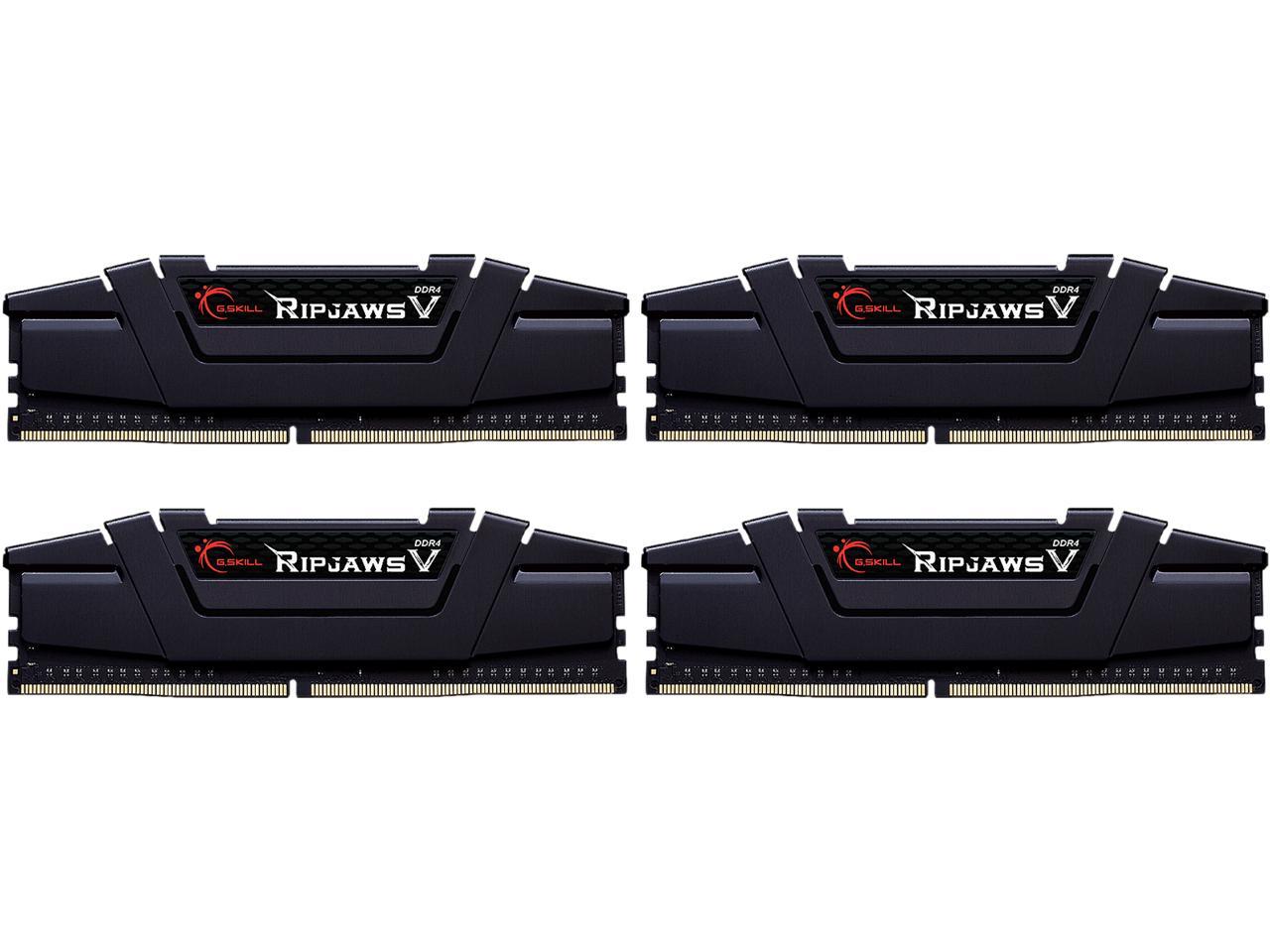 G.SKILL Ripjaws V Series 64GB (4 x 16GB) 288-Pin DDR4 SDRAM DDR4 3600 (PC4 28800) Desktop Memory Model F4-3600C18Q-64GVK
