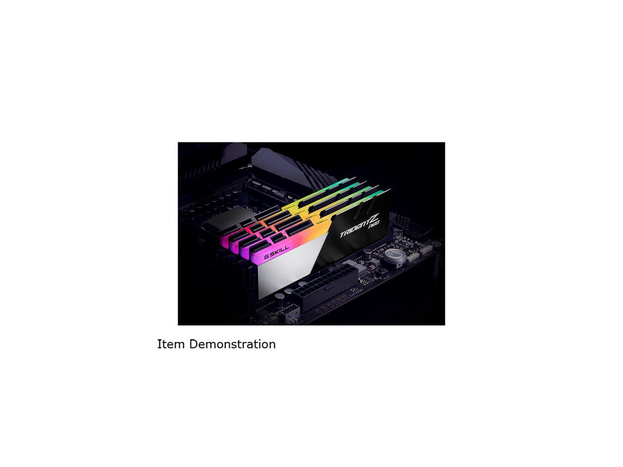 G.SKILL Trident Z Neo Series 32GB (4 x 8GB) 288-Pin DDR4 SDRAM DDR4 3800 (PC4 30400) Desktop Memory Model F4-3800C14Q-32GTZN