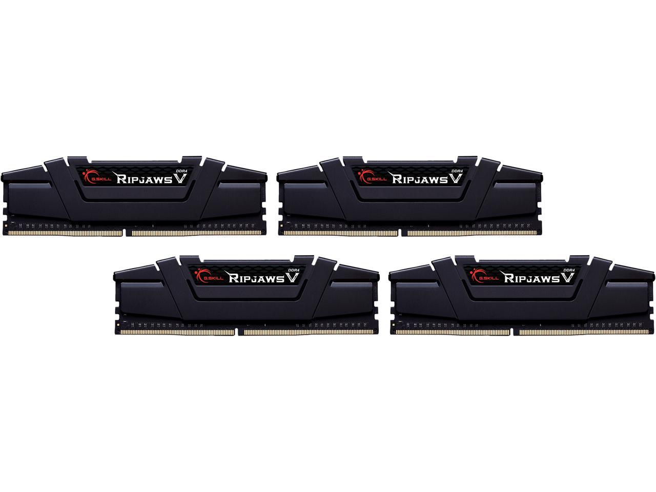 G.SKILL Ripjaws V Series 128GB (4 x 32GB) 288-Pin DDR4 SDRAM DDR4 2666 (PC4 21300) Desktop Memory Model F4-2666C18Q-128GVK