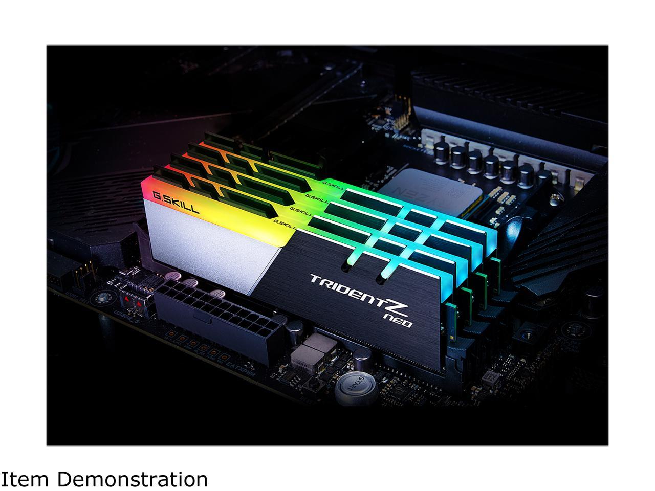 G.SKILL Trident Z Neo Series 64GB (2 x 32GB) 288-Pin DDR4 SDRAM DDR4 2666 (PC4 21300) Desktop Memory Model F4-2666C18D-64GTZN