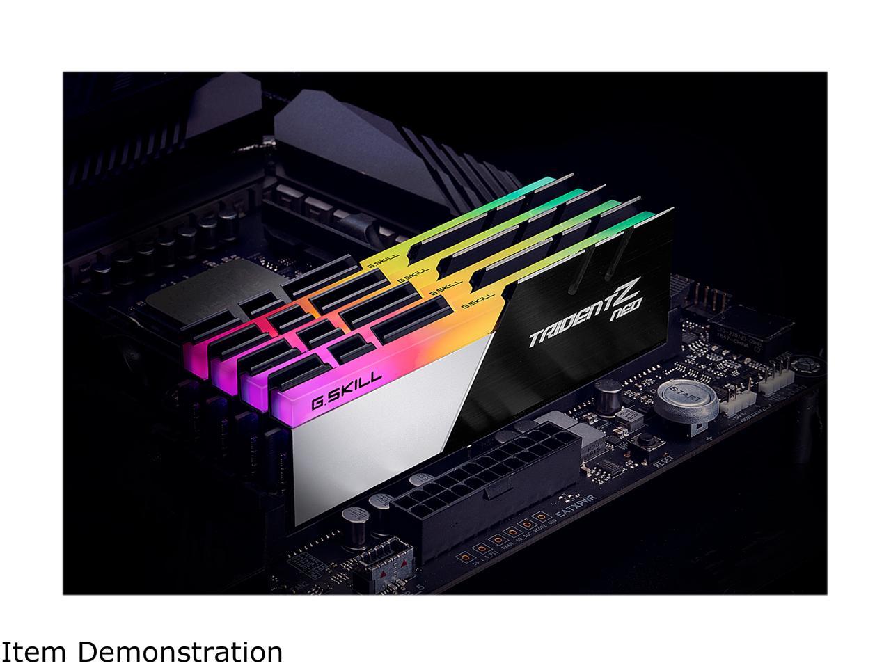 G.SKILL Trident Z Neo Series 128GB (4 x 32GB) 288-Pin DDR4 SDRAM DDR4 3200 (PC4 25600) Desktop Memory Model F4-3200C16Q-128GTZN