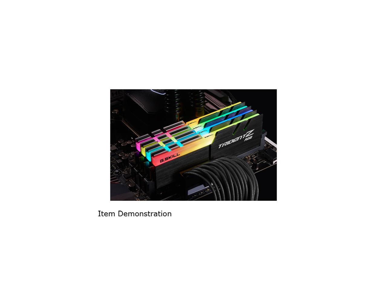 G.SKILL TridentZ RGB Series 32GB (4 x 8GB) 288-Pin DDR4 SDRAM DDR4 4000 (PC4 32000) Desktop Memory Model F4-4000C15Q-32GTZR