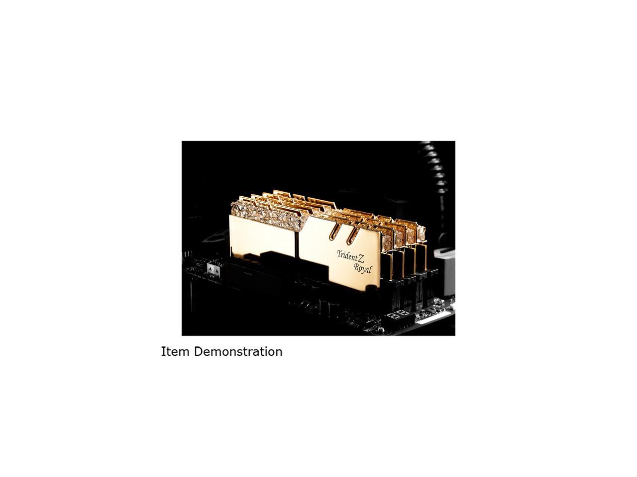 G.SKILL Trident Z Royal Series 32GB (4 x 8GB) 288-Pin DDR4 SDRAM DDR4 4000 (PC4 32000) Desktop Memory Model F4-4000C15Q-32GTRG