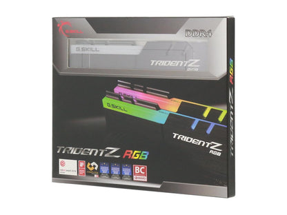 G.SKILL TridentZ RGB Series 64GB (2 x 32GB) DDR4 2666 (PC4 21300) Intel XMP 2.0 Desktop Memory Model F4-2666C18D-64GTZR