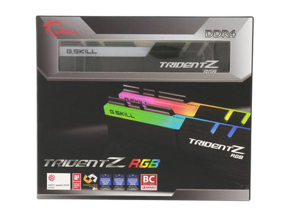 G.SKILL TridentZ RGB Series 64GB (2 x 32GB) 288-Pin DDR4 SDRAM DDR4 3600 (PC4 28800) Intel XMP 2.0 Desktop Memory Model F4-3600C18D-64GTZR
