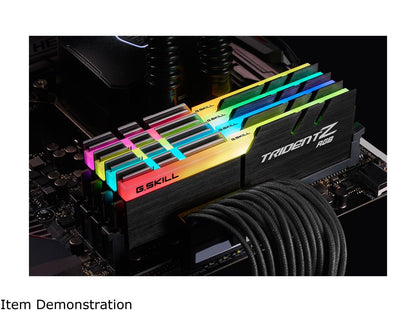 G.SKILL TridentZ RGB Series 128GB (4 x 32GB) 288-Pin DDR4 SDRAM DDR4 3600 (PC4 28800) Intel XMP 2.0 Desktop Memory Model F4-3600C18Q-128GTZR