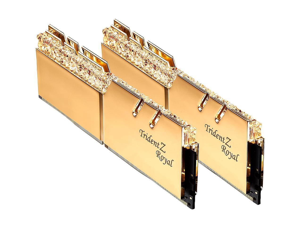 G.SKILL Trident Z Royal Series 64GB (2 x 32GB) DDR4 3600 (PC4 28800) Intel XMP 2.0 Desktop Memory Model F4-3600C18D-64GTRG