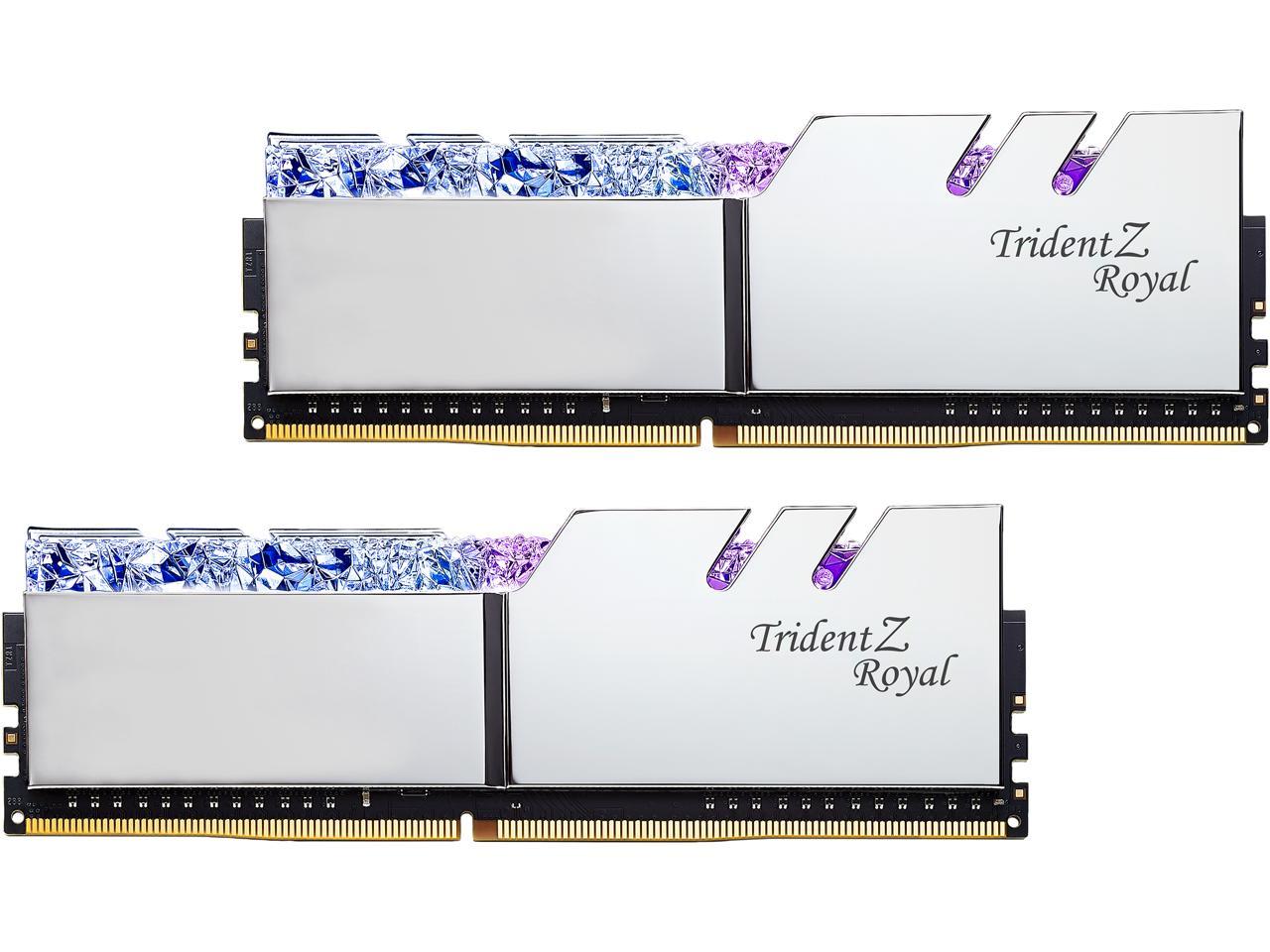G.SKILL Trident Z Royal Series 64GB (2 x 32GB) 288-Pin DDR4 SDRAM DDR4 3600 (PC4 28800) Intel XMP 2.0 Desktop Memory Model F4-3600C18D-64GTRS