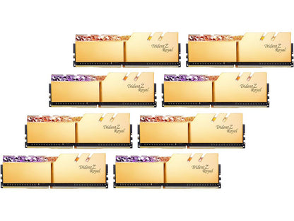 G.SKILL Trident Z Royal Series 256GB (8 x 32GB) 288-Pin PC RAM DDR4 3600 (PC4 28800) Intel XMP 2.0 Desktop Memory Model F4-3600C18Q2-256GTRG