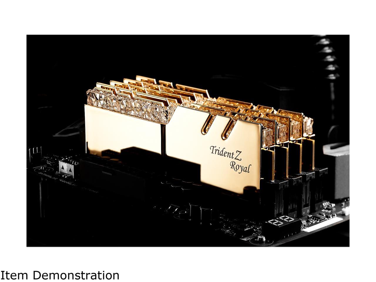 G.SKILL Trident Z Royal Series 128GB (4 x 32GB) 288-Pin DDR4 SDRAM DDR4 3600 (PC4 28800) Intel XMP 2.0 Desktop Memory Model F4-3600C18Q-128GTRG