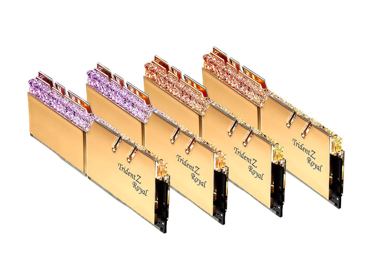 G.SKILL Trident Z Royal Series 128GB (4 x 32GB) 288-Pin DDR4 SDRAM DDR4 3600 (PC4 28800) Intel XMP 2.0 Desktop Memory Model F4-3600C18Q-128GTRG