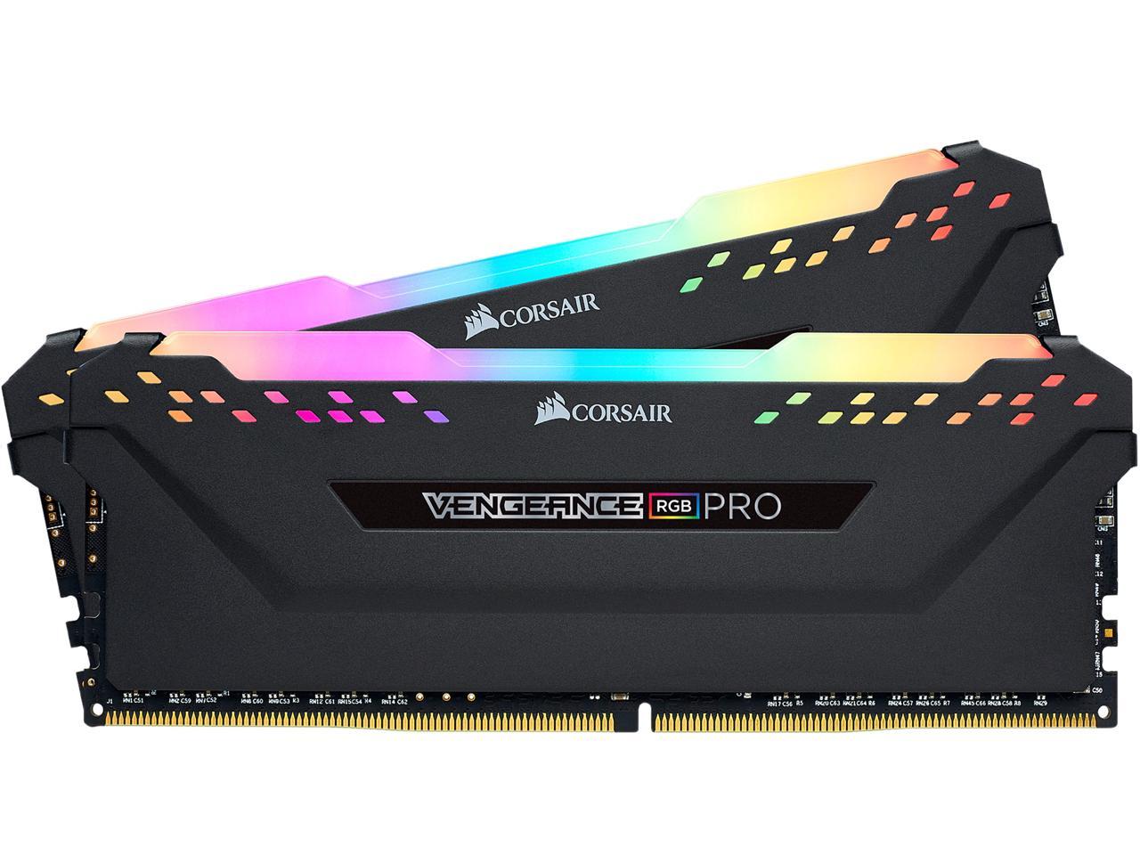 CORSAIR Vengeance RGB Pro 32GB (2 x 16GB) 288-Pin PC RAM DDR4 3600 (PC4 28800) AMD Optimized Desktop Memory Model CMW32GX4M2Z3600C18  **Open Box **