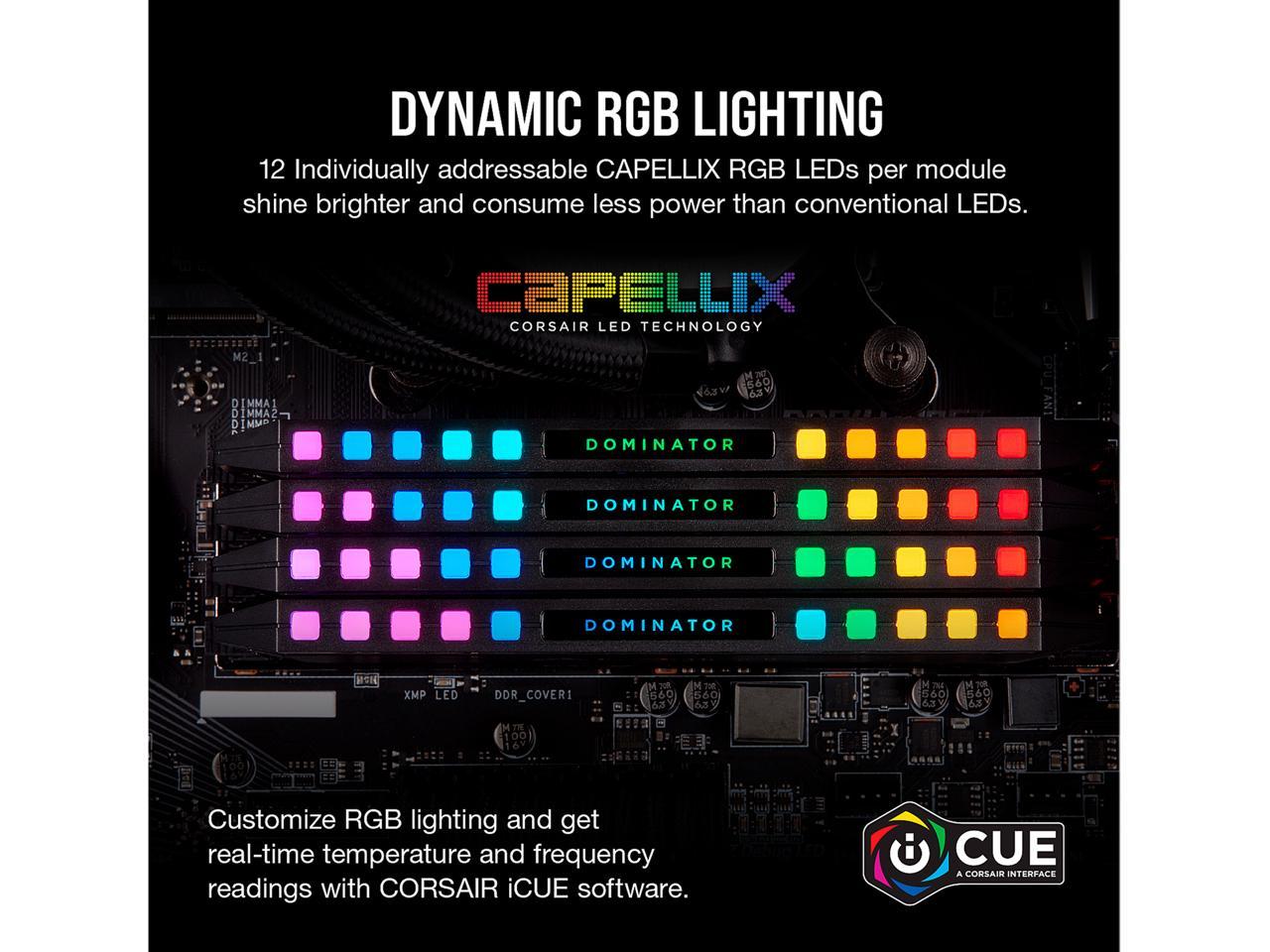CORSAIR Dominator Platinum RGB (AMD Ryzen Ready) 32GB (2 x 16GB) 288-Pin DDR4 3600 (PC4 28800) AMD Optimized Desktop Memory Model CMT32GX4M2Z3600C18 **Open Box **