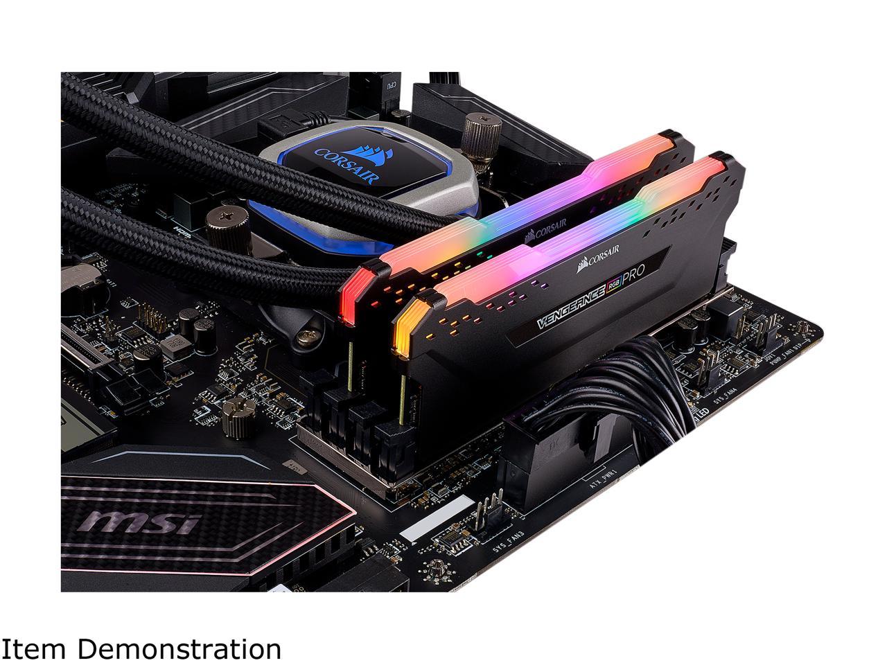 CORSAIR Vengeance RGB Pro 64GB (4 x 16GB) 288-Pin PC RAM DDR4 3600 (PC4 28800) Desktop Memory Model CMW64GX4M4D3600C18 **Open Box **