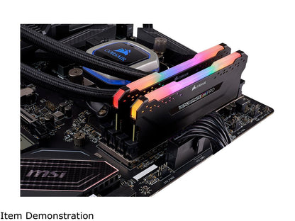 CORSAIR Vengeance RGB Pro 64GB (4 x 16GB) 288-Pin PC RAM DDR4 3600 (PC4 28800) Desktop Memory Model CMW64GX4M4D3600C18 **Open Box **
