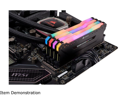 CORSAIR Vengeance RGB Pro 64GB (4 x 16GB) 288-Pin PC RAM DDR4 3600 (PC4 28800) Desktop Memory Model CMW64GX4M4D3600C18 **Open Box **