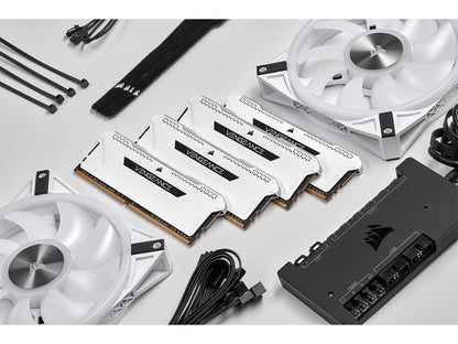 CORSAIR Vengeance RGB Pro SL 64GB (4 x 16GB) 288-Pin PC RAM DDR4 3600 (PC4 28800) Desktop Memory Model CMH64GX4M4D3600C18W  **Open Box **