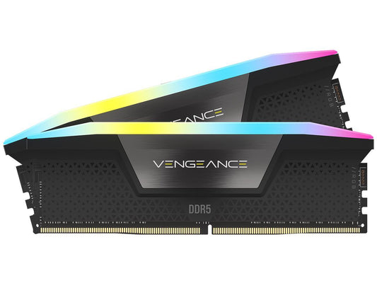 CORSAIR Vengeance RGB 32GB (2 x 16GB) 288-Pin PC RAM DDR5 6000 (PC5 48000) Desktop Memory Model CMH32GX5M2E6000C36  **Open Box **