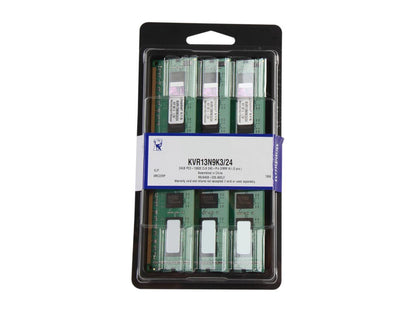 Kingston 24GB (3 x 8GB) 240-Pin DDR3 SDRAM DDR3 1333 Desktop Memory Model KVR13N9K3/24