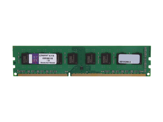Kingston ValueRAM 8GB 240-Pin DDR3 SDRAM DDR3 1600 (PC3 12800) Desktop Memory Model KVR16N11/8