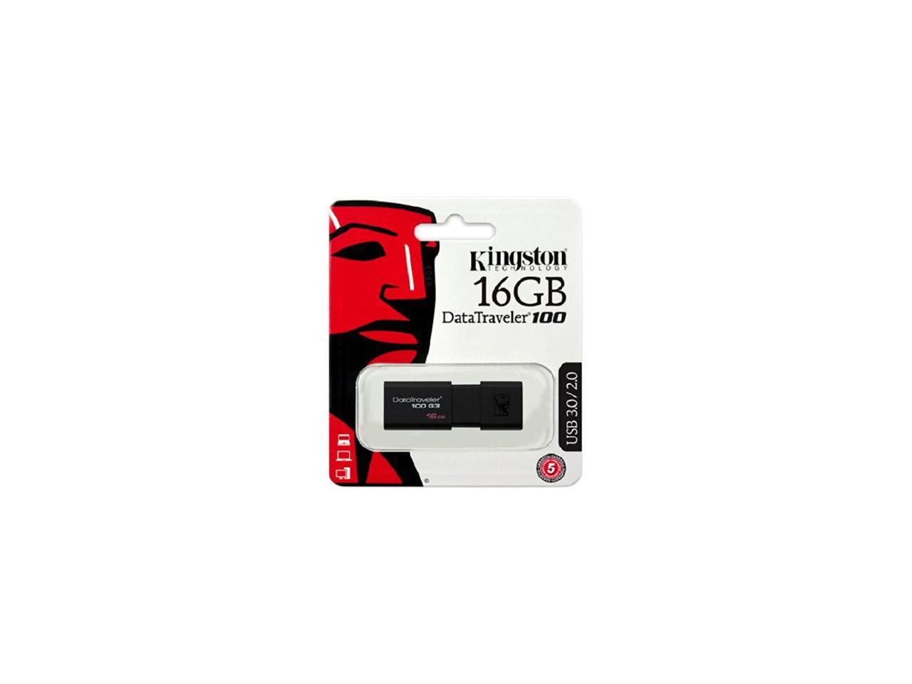 Kingston 16GB DataTraveler 100 G3 USB 3.0 Flash Drive (DT100G3/16GB)