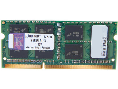 Kingston 8GB 204-Pin DDR3 SO-DIMM DDR3L 1600 (PC3L 12800) Laptop Memory Model KVR16LS11/8