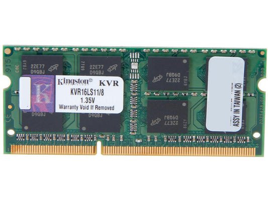 Kingston 8GB 204-Pin DDR3 SO-DIMM DDR3L 1600 (PC3L 12800) Laptop Memory Model KVR16LS11/8