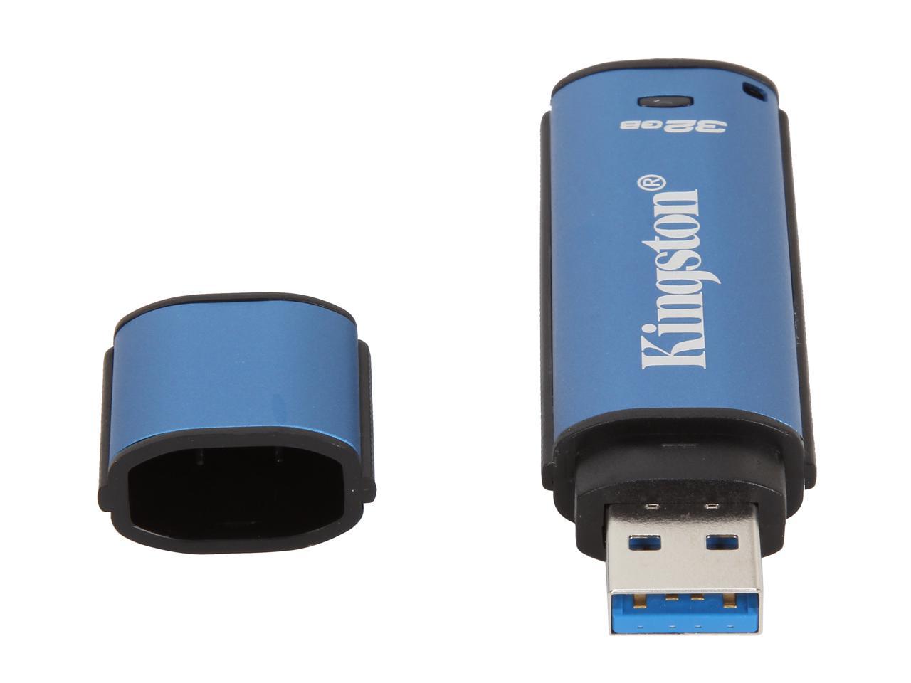 Kingston 32GB Data Traveler AES Encrypted Vault Privacy 256Bit USB 3.0 Flash Drive (DTVP30/32GB)