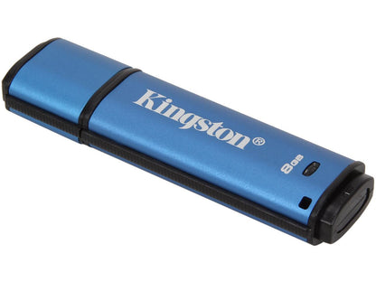Kingston 8GB Data Traveler AES Encrypted Vault Privacy 256Bit USB 3.0 Flash Drive (DTVP30/8GB)